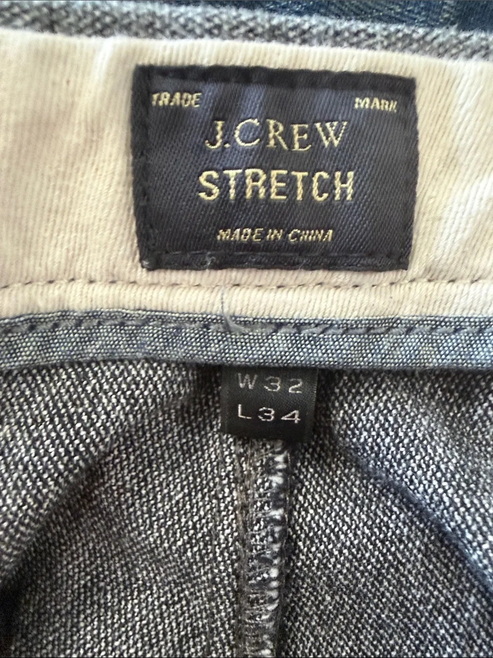 J. Crew Stretch Grey 1040 Athletic Tapered Fit Chino Pants.  Sz 32/34